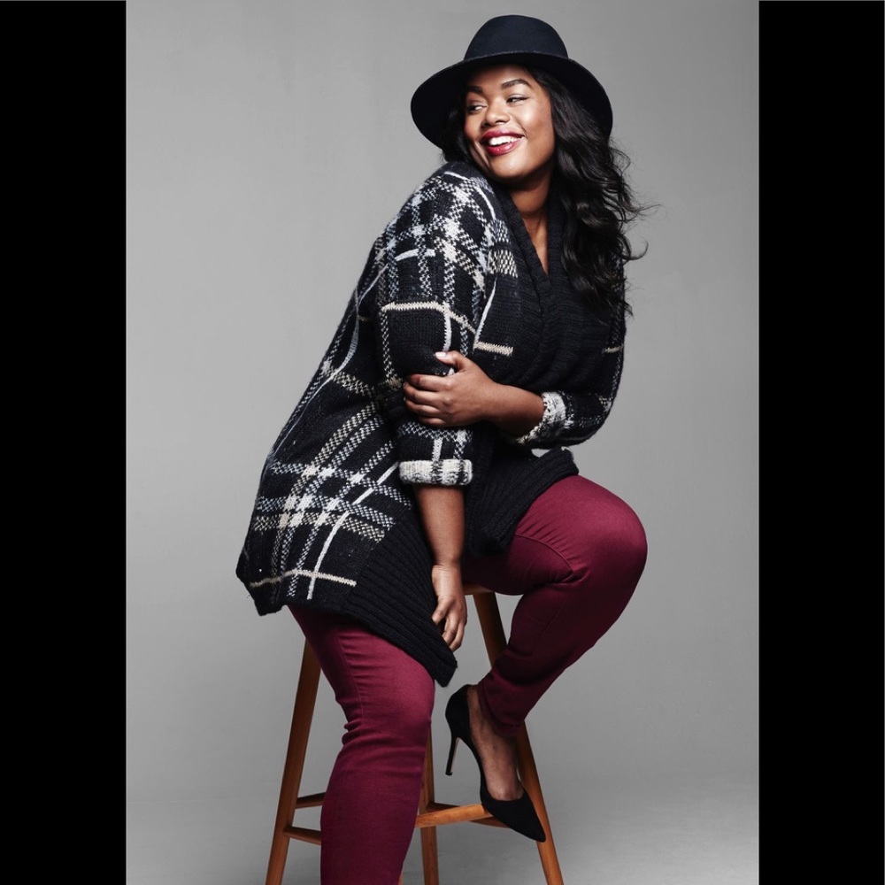 🆕NEW! Lane Bryant Plaid Open Cardigan Overpiece